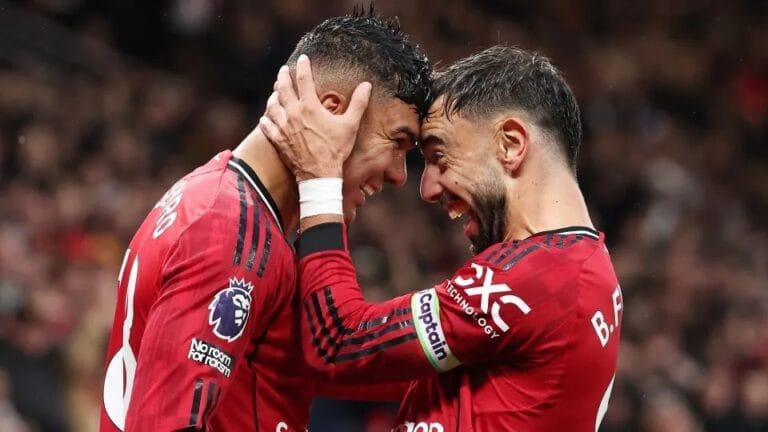 Red Cards, Pressure, Late Fightback: United Beat Chelsea 2-1 Manchester united players, Casemiro and Bruno Fernandes