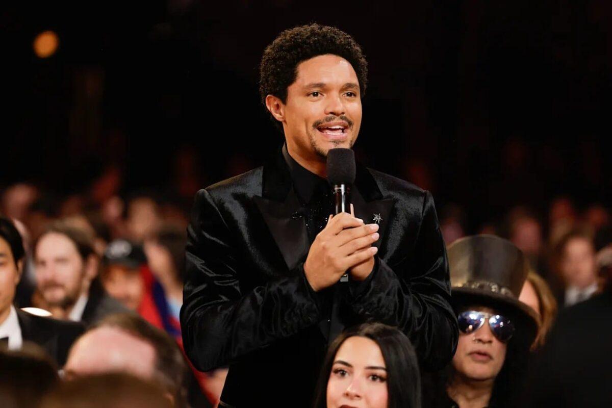 Trevor Noah Faces Backlash After Grammy Jokes Trigger Backlash and Threats of Legal Action Trevor Noah at the 68th Annual Grammy Awards. (Francis Specker/CBS via Getty Images)