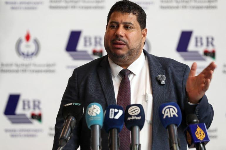 Libya: Licensing Awards Signal "Unprecedented Confidence" in Oil Masoud Suleiman Musa, acting chairman of Libya's National Oil Corporation, speaks during a news conference announcing grants of oil exploration and production licenses, in Tripoli, Libya, February 11 | Mahmud Turkia/AFP