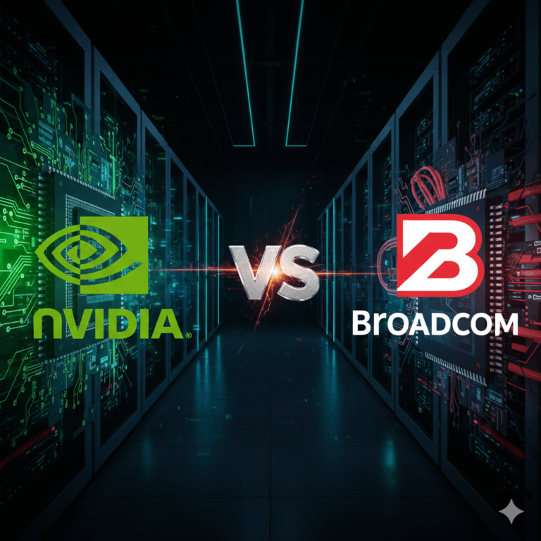 AI Chip War: Broadcom vs. Nvidia Nvidia vs. Broadcom: The AI Chip War Intensifies | AI Made/SWT Images