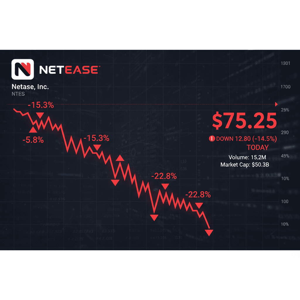 NetEase Shares Slide After Profit Miss, Ripples Hit Gaming and Tech Markets NetEase Shares Slump After Profit Warning | AI Made/SWT Images
