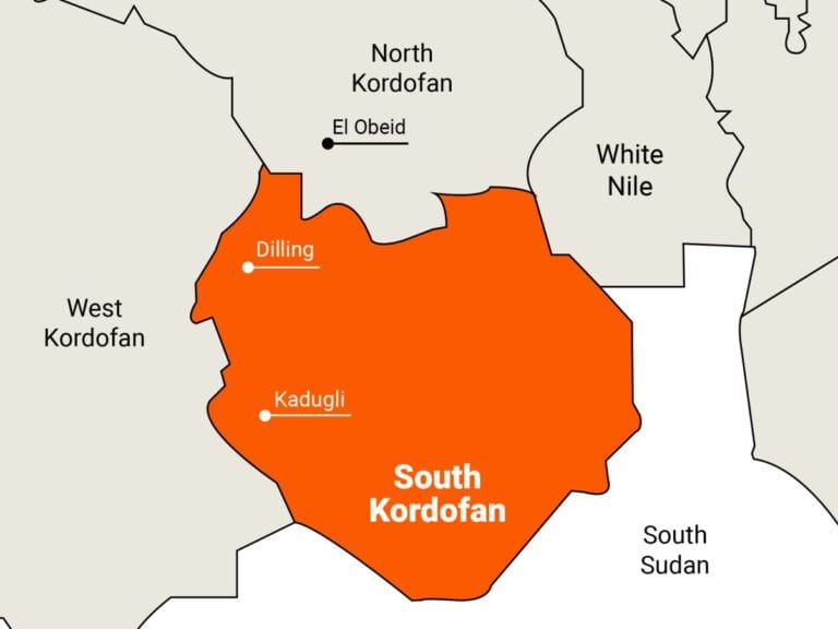 Drone Strike in Sudan’s Kordofan Kills Aid Workers and Civilians Sudan's map showing Kordofan region | Norwegian Refugee Council (NRC)