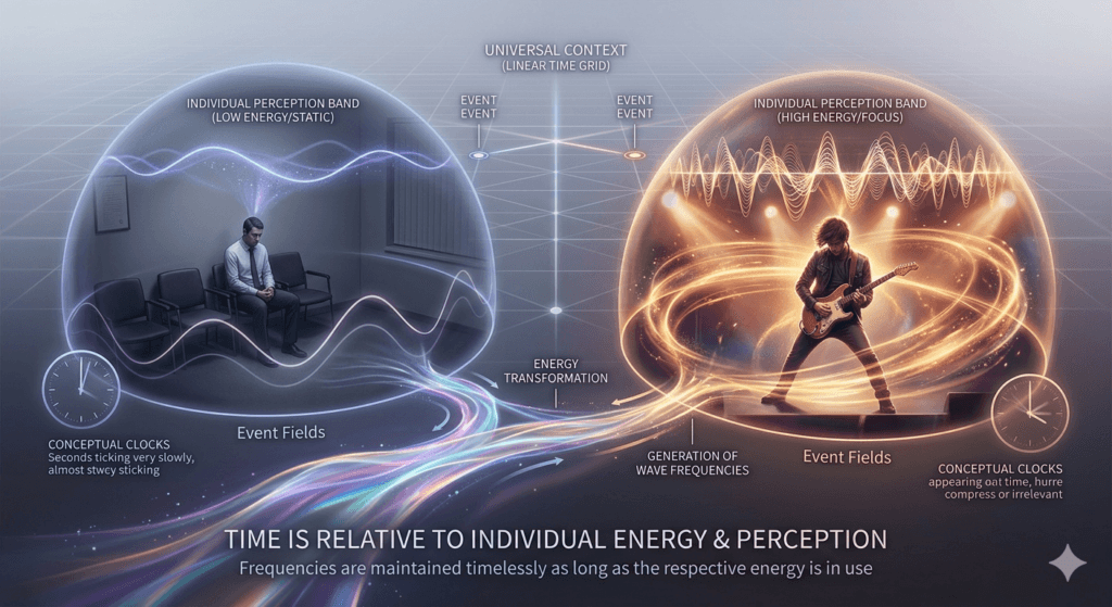 Time perception behind Energy relativity