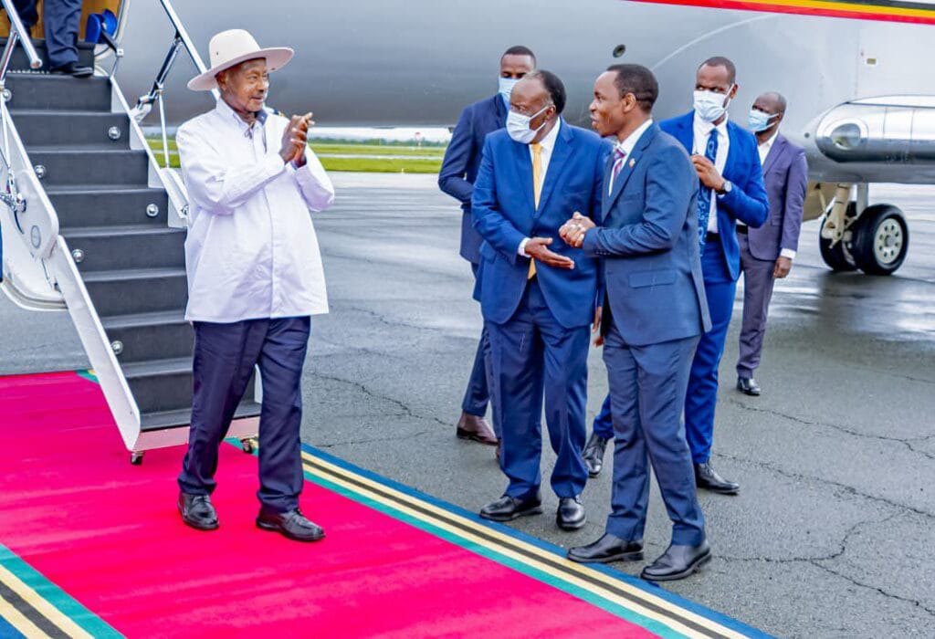 Uganda’s President Yoweri Museveni Arrives in Tanzania for 25th EAC Heads of State Summit