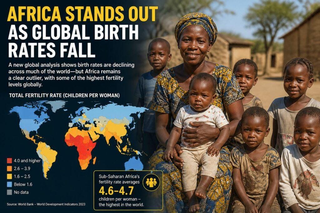 Africa stands out as global birth rates fall amid poverty and rapid population growth