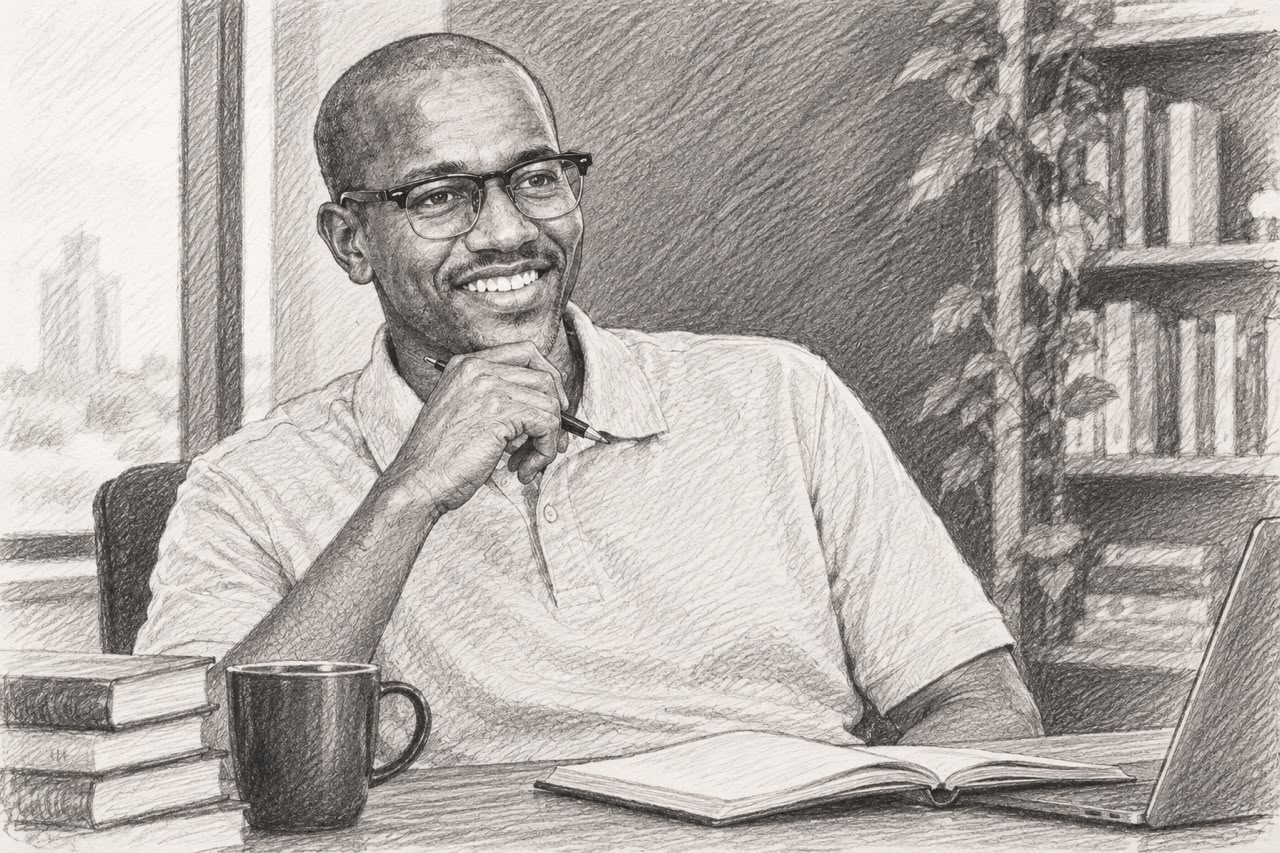 Sketch of Patrick Cyprian Musela, a Swahili Today Columnist