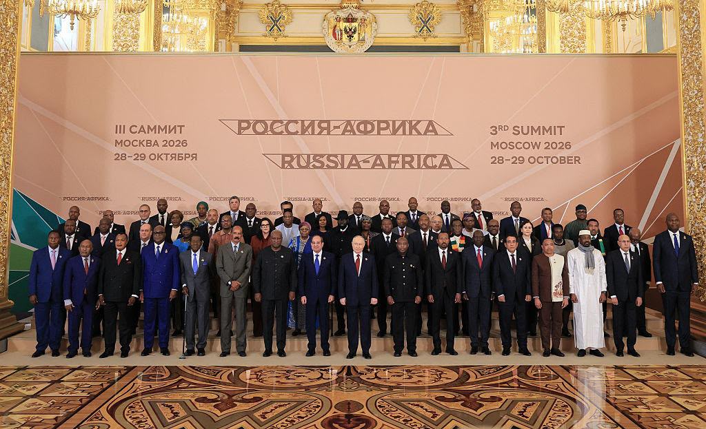 Russian President Vladimir Putin participates in a joint photo session of the participants of the III "Russia-Africa" Summit in October 29, 2026.